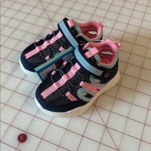 Stride Rite Navy and Pink Kids Sneakers Size 5 Brand New